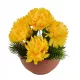 Vasă Decorativă de Toamnă cu Crizanteme Galbene 22 x 19 cm