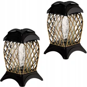   Lumânări Decorative pentru Mormânt cu Ornamente Florale, Set pentru Ziua Tuturor Sfinților, 30 cm