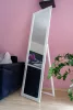 Oglindă albă pe picioare 170 × 50 cm cu sticlă Saint-Gobain