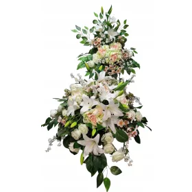   Set Decorativ pentru Mormânt cu Aranjament Floral și Vas Inclus