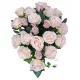 Aranjament Floral pentru Mormânt cu Trandafiri Artificiali în Cutie Plastică