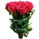 Aranjament Floral Artificial Premium pentru Mormânt cu Trandafiri Roșii și Suport de Beton