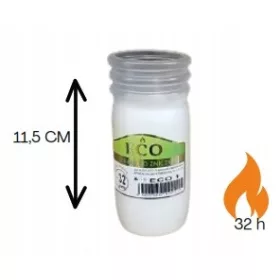   Set de 35 Lumânări Parafinice ECO1 pentru Cimitir, Ardere Lungă 32 Ore, Inodore