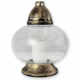   Lumânare Comemorativă de Lux Mare din Sticlă Transparentă