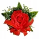 Aranjament Floral Artificial pentru Mormânt cu Roză şi Bază Stabilă - Producție Poloneză