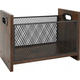   Suport pentru reviste SH07MR din metal și lemn, 41 × 22 × 30 cm