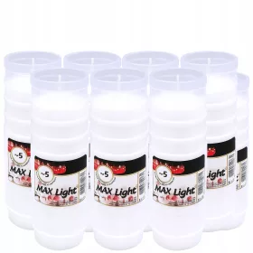   Set de 8 Bujii pentru Lumânări Comemorative MAX LIGHT 5 - Ardere 5 Zile