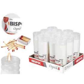   Set 12 Bucăți BISPOL Wkład Zalewany Ognik WP7 - Lumânare pentru Znicz