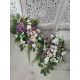 Set Funerar - Aranjament şi Buchet cu Flori Artificiale Premium