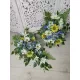 Set Complet Pentru Mormânt - Aranjament Floral și Buchet cu Flori Artificiale Premium