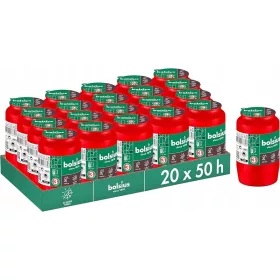   Lumânare Comemorativă Bolsius Roșie, Set de 19, Ardere 2 Zile, Fără Ulei de Palmier