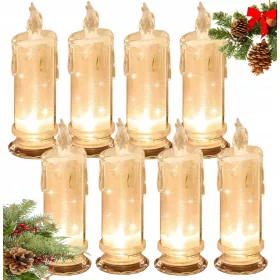   Set de 8 Lumânări LED 15 cm – Ambient Plăcut și Sigur în Oricare Spațiu
