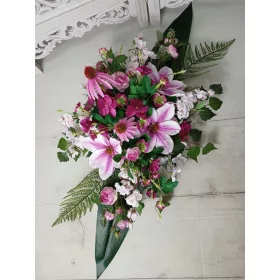   Compoziție Funerară cu Magnolii și Echinacee pentru Placă, Calitate Premium