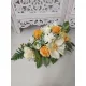 Compoziție Florală Artificială pentru Mormânt, Calitate Premium, Culoare Portocalie