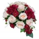 Aranjament Floral Artificial pentru Mormânt cu Trandafiri Albi