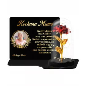   Lampa Funerară Premium XL cu Trandafir în Sticlă și LED-uri pentru Onorarea Memoriei