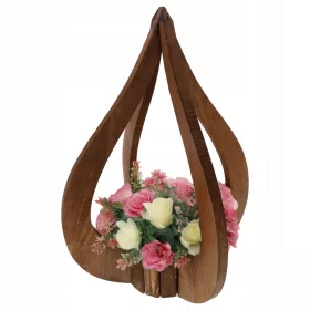   Statuetă Decorativă din Lemn Natural, 55 cm - Versatilă și Elegantă