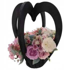   Statuetă Decorativă din Lemn Natural de 50 cm, Ideală pentru Compuneri Florale