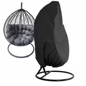   Husă de protecție pentru fotoliu suspendat tip cocon, 190 x 115 cm – Negru