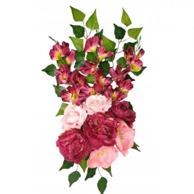   Aranjament Floral Funerar Artificial în Ghiveci cu Bază de Beton