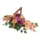 Aranjament Funerar Elegant în Ramă Arămie, 70x30x26 cm