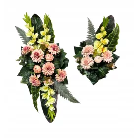   Set Eleganţă Funerară - Aranjament pentru Cimitir cu Vază