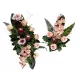 Aranjament Floral pentru Cimitir cu Buchet în Vază - Design Elegant și Rezistent