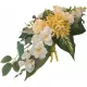 Aranjament Funerar cu Orhidee Albă și Flori Asortate în Barcă Aurie