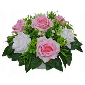   Aranjament Floral Artificial pentru Mormânt în Culori Luminoase