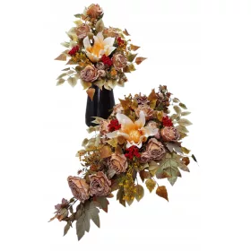  Set Funerar Decorativ cu Flori Artificiale și Accesorii pentru Vază
