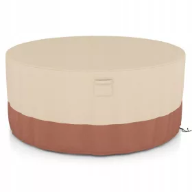   Husă de Protecție pentru Mobilier de Grădină Rotundă, Împermeabilă, Bej, Ø 213 cm