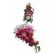 Set Funerar Decorativ cu Formă de Inimă și Flacon din Flori Artificiale