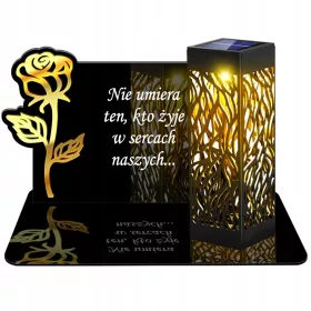   Znicz Solar LED Premium XL - Ecologic și Rezistent, cu Senzor de Crepuscul Integrat