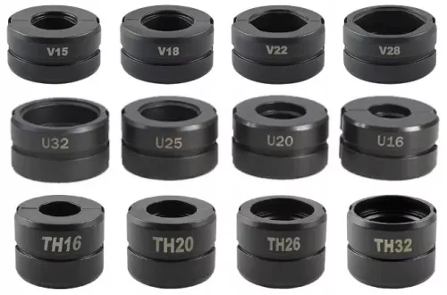 Presă hidraulică Eurokomp E6251 cu 12 inserții TH/U/V și cap rotativ la 360°