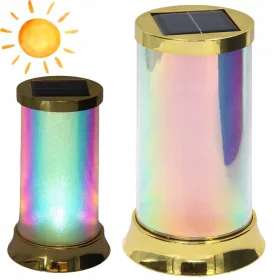   Lumânare Solară Opal Alb cu Aur WP63 - Eleganță și Luminozitate