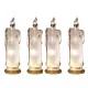 Lumânări LED Decorative, Set de 2 Bucăți, Simulare Ceară Topindă, 18cm