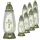 Set de 8 Lumânări de Parastas din Sticlă cu Cruce, 29 cm - Max-Pol