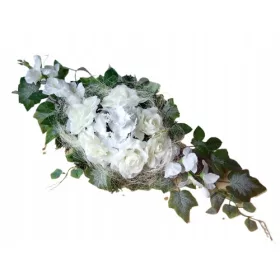 Compoziție Florală Artificială pentru Placă Funerară