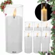 Set de 6 Lumânări LED Pentru Cimitir sau Decorațiuni, Alb, 15 cm