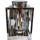 Lampion Decorativ Argintiu Glamour cu Model Ajourat 24.5 cm