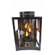 Lampion Decorativ din Metal Grafit cu Detalii Ajourate pentru Interioare și Exterioare, 24,5 cm