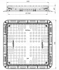 Capac de inspecție pătrat VODALAND 35487-20, PP negru, 700 × 700 mm, A15