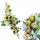 Compoziție Florală Artificială pentru Monumente Funerare - Culori Violet, cu Recipient de Ciment