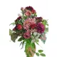 Buchet Elegant pentru Mormânt cu Roze, Dalii și Hortensii BORDO 03