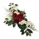 Buchet Elegant în Vas Rotund - Compoziție din Trandafiri și Frunze Diverse