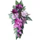 Aranjament Floral pentru Monument în Nuanțe de Violet și Roz
