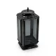 Lampion Premium din Oțel Inoxidabil cu Geamuri Fumurii