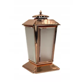 Lampion Metalic cu Design Elegant și Geamuri Matuite