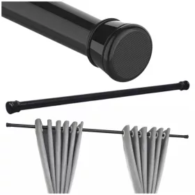 Tija de duș extensibilă Gold Start neagră 160–300 cm