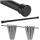 Tija de duș extensibilă Gold Start neagră 160–300 cm